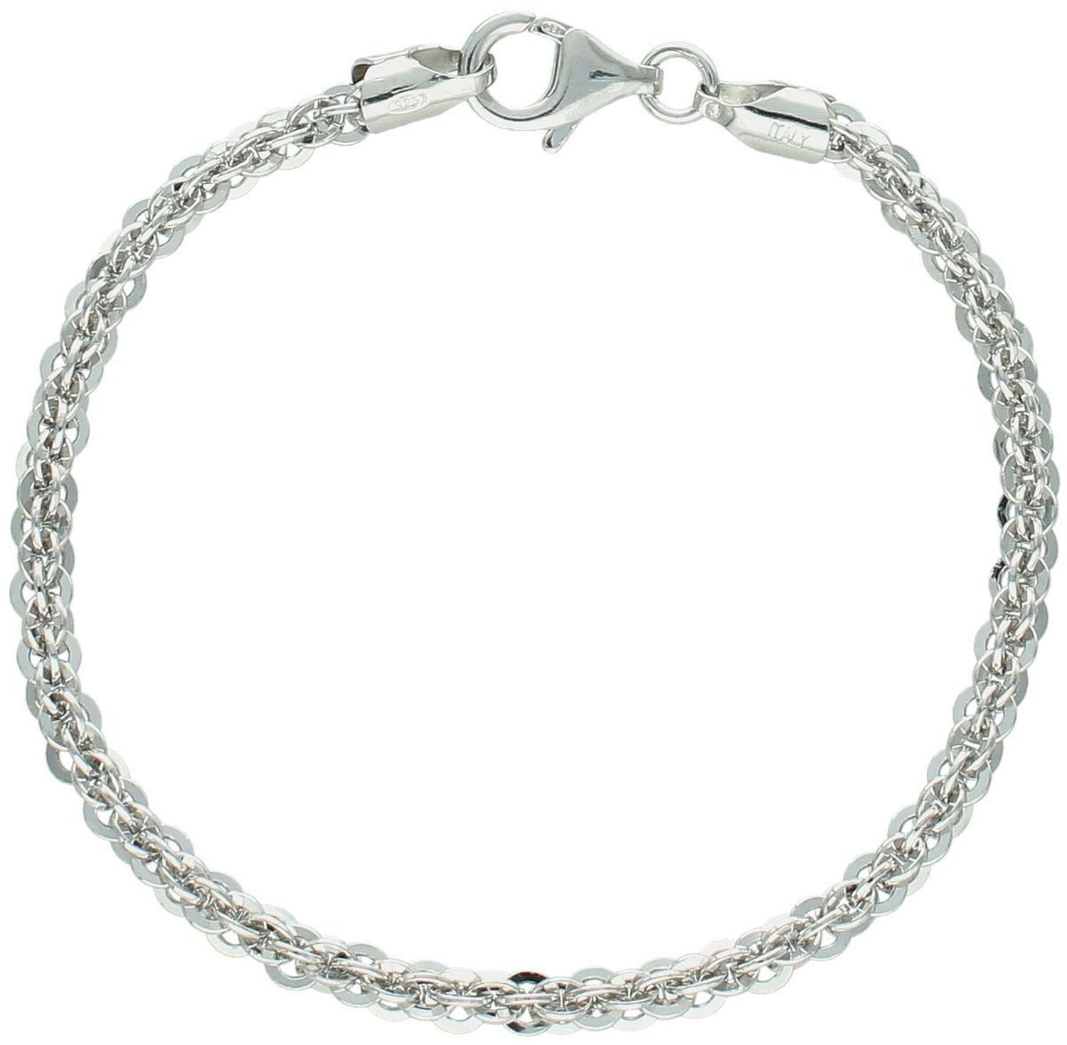 Bransoletka damska srebrna próby 925, model DIA-BRA-VORTEX-925. Szerokość 3,6 mm, długość 19 cm, waga 6,70 g. Klasyczny design z zapięciem na karabińczyk. Elegancki prezent na każdą okazję.1.jpg